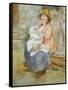 Madame Renoir with his Pupil Pierre-Pierre-Auguste Renoir-Framed Stretched Canvas