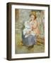 Madame Renoir with his Pupil Pierre-Pierre-Auguste Renoir-Framed Giclee Print