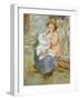 Madame Renoir with his Pupil Pierre-Pierre-Auguste Renoir-Framed Giclee Print