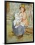 Madame Renoir with his Pupil Pierre-Pierre-Auguste Renoir-Framed Giclee Print