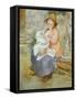 Madame Renoir with his Pupil Pierre-Pierre-Auguste Renoir-Framed Stretched Canvas