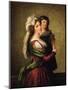 Madame Rousseau and Her Daughter, 1789-Elisabeth Louise Vigee-LeBrun-Mounted Giclee Print