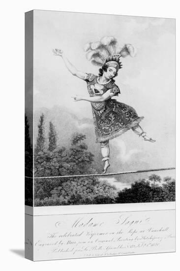 Madame Saqui, the Celebrated Performer on the Rope at Vauxhall Gardens, London-null-Stretched Canvas