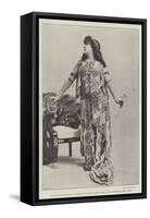 Madame Sarah Bernhardt as Cleopatra, in Victorien Sardou's Drama, at the New English Opera House-null-Framed Stretched Canvas
