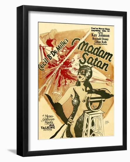 Madame Satan, Kay Johnson on Window Card, 1930-null-Framed Art Print