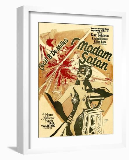 Madame Satan, Kay Johnson on Window Card, 1930-null-Framed Art Print