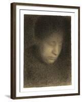 Madame Seurat, the Artists Mother (Madame Seurat, mère)-Georges Seurat-Framed Art Print