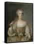 Madame Sophie de France, fille de Louis XV (1734-1782), représentée en buste tenant une guirlande-Jean-Marc Nattier-Framed Stretched Canvas