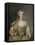 Madame Sophie de France, fille de Louis XV (1734-1782), représentée en buste tenant une guirlande-Jean-Marc Nattier-Framed Stretched Canvas