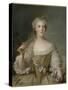 Madame Sophie de France, fille de Louis XV (1734-1782), représentée en buste tenant une guirlande-Jean-Marc Nattier-Stretched Canvas
