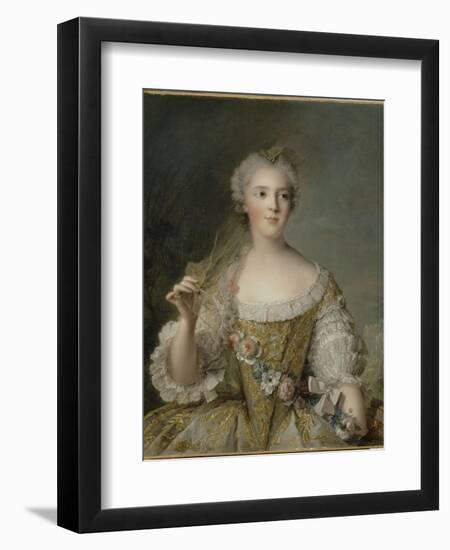 Madame Sophie de France, fille de Louis XV (1734-1782), représentée en buste tenant une guirlande-Jean-Marc Nattier-Framed Giclee Print