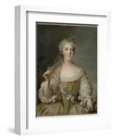 Madame Sophie de France, fille de Louis XV (1734-1782), représentée en buste tenant une guirlande-Jean-Marc Nattier-Framed Giclee Print