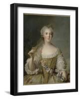 Madame Sophie de France, fille de Louis XV (1734-1782), représentée en buste tenant une guirlande-Jean-Marc Nattier-Framed Giclee Print