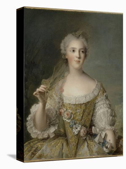 Madame Sophie de France, fille de Louis XV (1734-1782), représentée en buste tenant une guirlande-Jean-Marc Nattier-Stretched Canvas