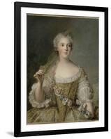 Madame Sophie de France, fille de Louis XV (1734-1782), représentée en buste tenant une guirlande-Jean-Marc Nattier-Framed Giclee Print