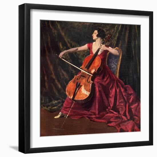 Madame Suggia, 1920-1923-Augustus John-Framed Giclee Print