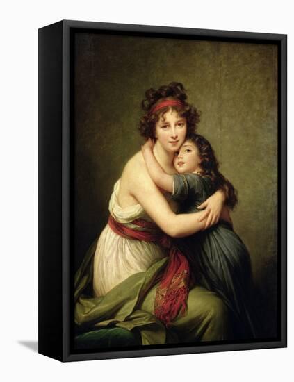 Madame Vigee-Lebrun and Her Daughter, Jeanne-Lucie-Louise (1780-1819) 1789-Elisabeth Louise Vigee-LeBrun-Framed Stretched Canvas