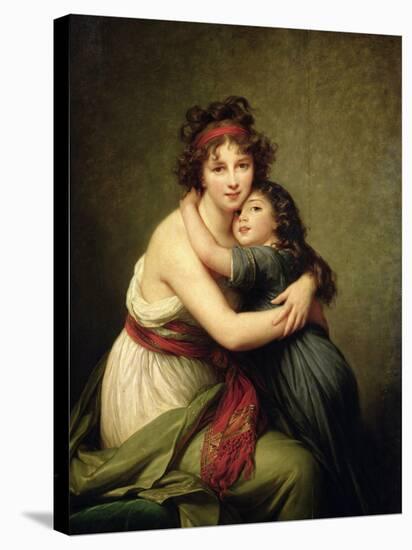 Madame Vigee-Lebrun and Her Daughter, Jeanne-Lucie-Louise (1780-1819) 1789-Elisabeth Louise Vigee-LeBrun-Stretched Canvas