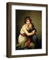 Madame Vigee-Lebrun and Her Daughter, Jeanne-Lucie-Louise (1780-1819) 1789-Elisabeth Louise Vigee-LeBrun-Framed Premium Giclee Print