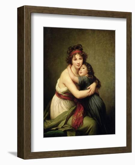 Madame Vigee-Lebrun and Her Daughter, Jeanne-Lucie-Louise (1780-1819) 1789-Elisabeth Louise Vigee-LeBrun-Framed Premium Giclee Print