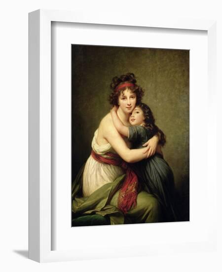 Madame Vigee-Lebrun and Her Daughter, Jeanne-Lucie-Louise (1780-1819) 1789-Elisabeth Louise Vigee-LeBrun-Framed Premium Giclee Print