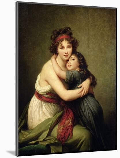 Madame Vigee-Lebrun and Her Daughter, Jeanne-Lucie-Louise (1780-1819) 1789-Elisabeth Louise Vigee-LeBrun-Mounted Premium Giclee Print