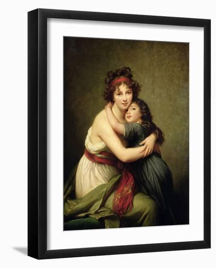 Madame Vigee-Lebrun and Her Daughter, Jeanne-Lucie-Louise (1780-1819) 1789-Elisabeth Louise Vigee-LeBrun-Framed Premium Giclee Print