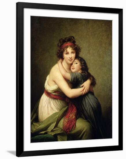 Madame Vigee-Lebrun and Her Daughter, Jeanne-Lucie-Louise (1780-1819) 1789-Elisabeth Louise Vigee-LeBrun-Framed Premium Giclee Print