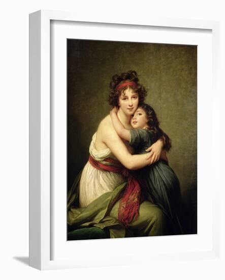 Madame Vigee-Lebrun and Her Daughter, Jeanne-Lucie-Louise (1780-1819) 1789-Elisabeth Louise Vigee-LeBrun-Framed Giclee Print