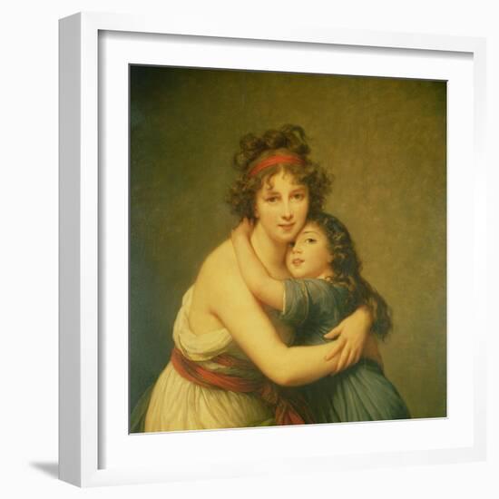 Madame Vigee-Lebrun and Her Daughter, Jeanne-Lucie-Louise (1780-1819) 1789-Elisabeth Louise Vigee-LeBrun-Framed Giclee Print