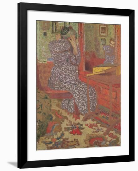 Madame Vuillard Arranging Her Hair, 1900-Edouard Vuillard-Framed Giclee Print