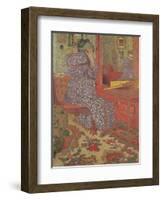 Madame Vuillard Arranging Her Hair, 1900-Edouard Vuillard-Framed Giclee Print