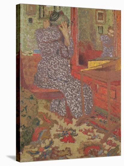 Madame Vuillard Arranging Her Hair, 1900-Edouard Vuillard-Stretched Canvas