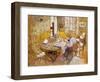 Madame Vuillard Reading in the Dining Room-Edouard Vuillard-Framed Giclee Print