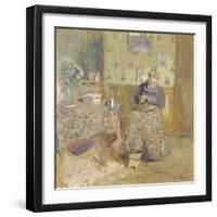 Madame Vuillard Sewing, 1920-Édouard Vuillard-Framed Giclee Print