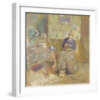 Madame Vuillard Sewing, 1920-Édouard Vuillard-Framed Giclee Print