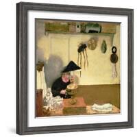 Madame Vuillard Sewing-Edouard Vuillard-Framed Giclee Print