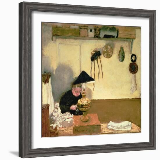 Madame Vuillard Sewing-Edouard Vuillard-Framed Giclee Print