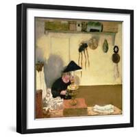 Madame Vuillard Sewing-Edouard Vuillard-Framed Giclee Print