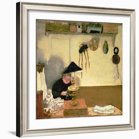 Madame Vuillard Sewing-Edouard Vuillard-Framed Giclee Print