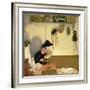 Madame Vuillard Sewing-Edouard Vuillard-Framed Giclee Print
