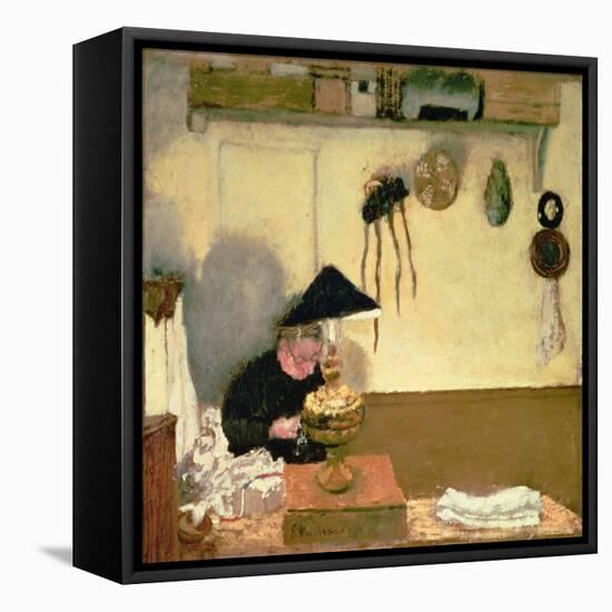 Madame Vuillard Sewing-Edouard Vuillard-Framed Stretched Canvas