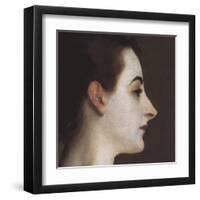 Madame X (head detail)-John Singer Sargent-Framed Art Print