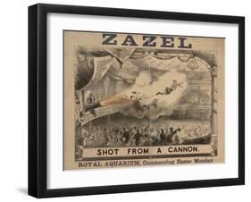 Madame Zazel Shot From a Cannon-null-Framed Giclee Print