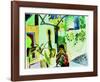 Madchen mit Pferd-Auguste Macke-Framed Art Print