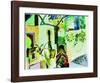 Madchen mit Pferd-Auguste Macke-Framed Art Print