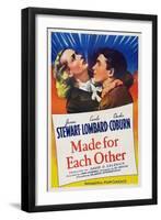 Made for Each Other, from Left: Carole Lombard, James Stewart, 1939-null-Framed Art Print