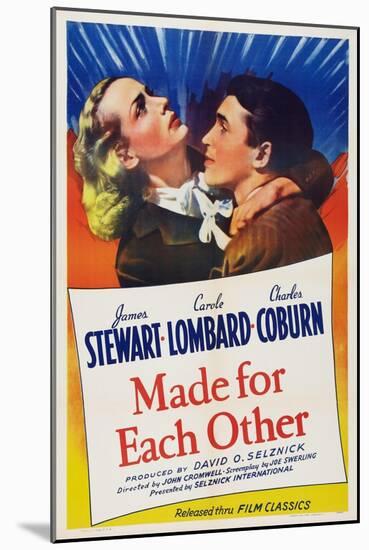 Made for Each Other, from Left: Carole Lombard, James Stewart, 1939-null-Mounted Art Print