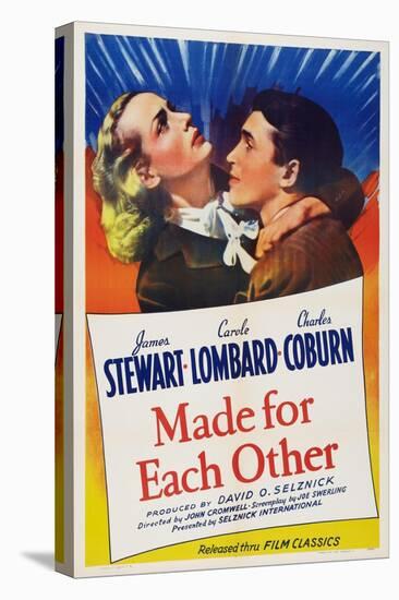 Made for Each Other, from Left: Carole Lombard, James Stewart, 1939-null-Stretched Canvas