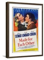 Made for Each Other, from Left: Carole Lombard, James Stewart, 1939-null-Framed Art Print